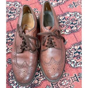 Sebago Mens US 9-1/2 Bown Leather Lace-Up Brogue Shoes